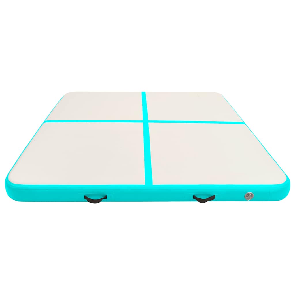 Strunjača na napuhavanje s crpkom 200 x 200 x 20 cm PVC zelena