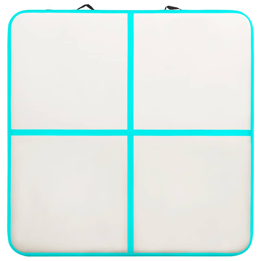 Strunjača na napuhavanje s crpkom 200 x 200 x 20 cm PVC zelena