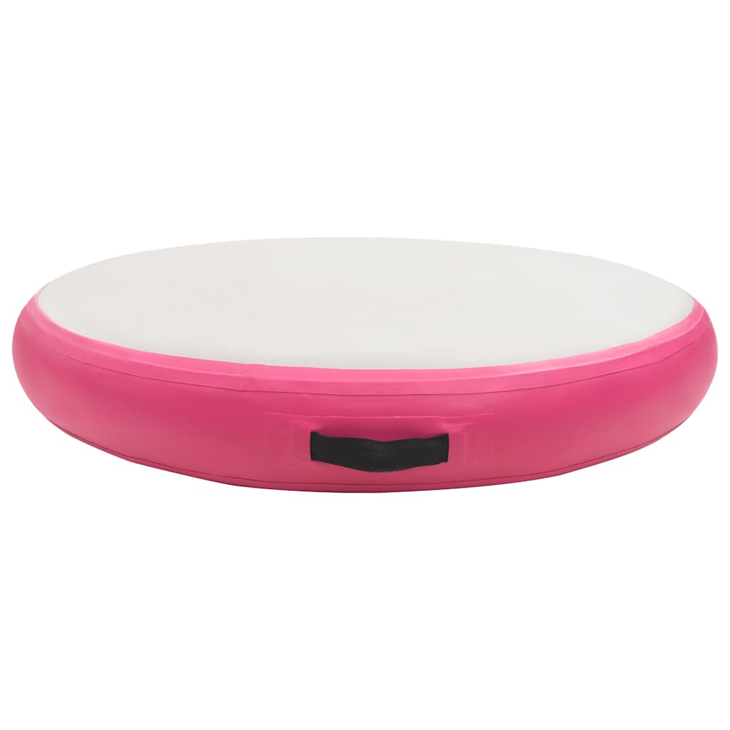 Gimnastička prostirka na napuhavanje 100x100x10 cm PVC roza