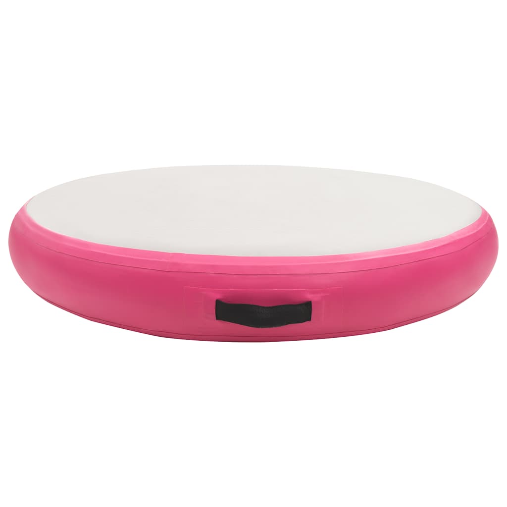 Gimnastička prostirka na napuhavanje 100x100x20 cm PVC roza