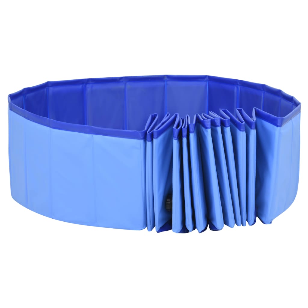 Sklopivi bazen za pse plavi 200 x 30 cm PVC