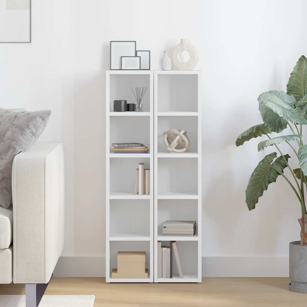 Ormarići za CD-ove 2 kom bijeli 21 x 16 x 93,5 cm od iverice