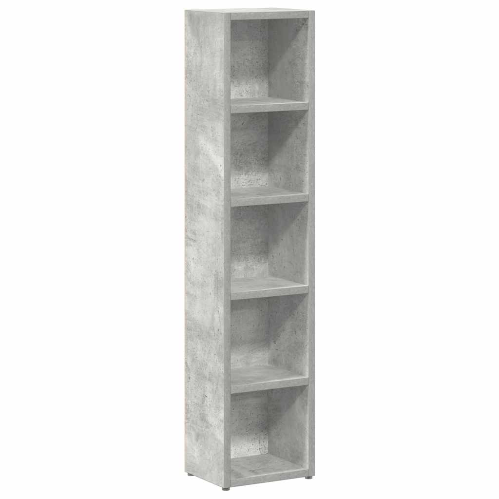 Ormarići za CD-ove 2 kom siva boja betona 21x16x93,5 cm iverica