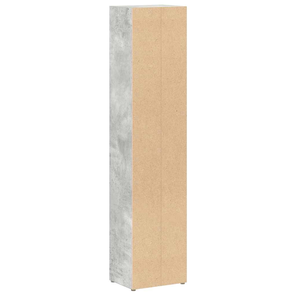 Ormarići za CD-ove 2 kom siva boja betona 21x16x93,5 cm iverica