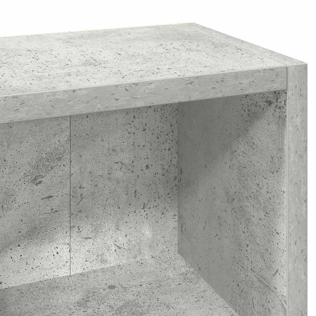 Ormarići za CD-ove 2 kom siva boja betona 21x16x93,5 cm iverica