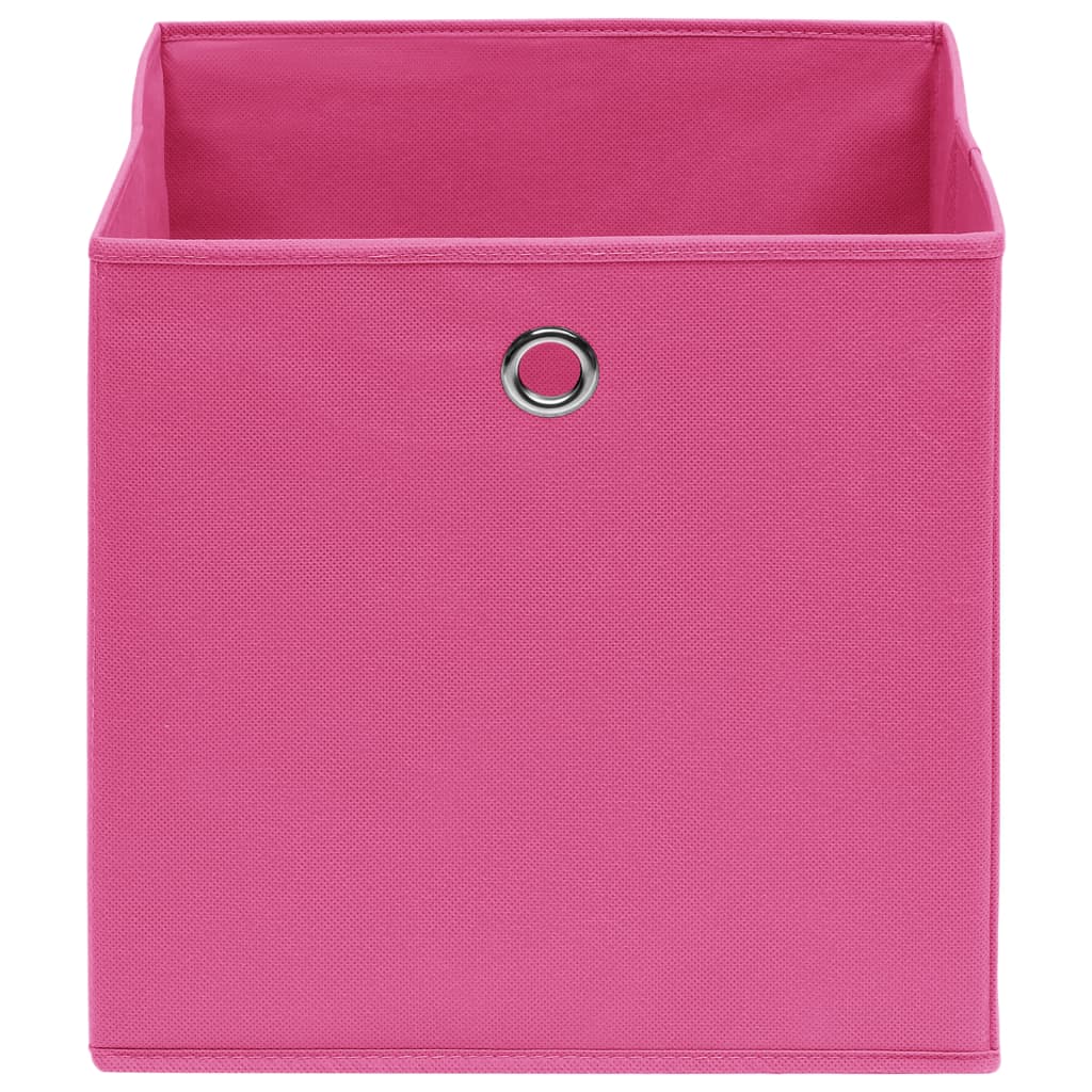 Kutije za pohranu od netkane tkanine 4 kom 28 x 28 x 28 cm roze