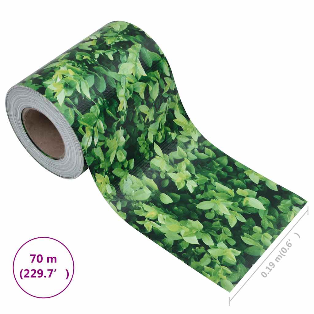 Vrtni zaslon za privatnost PVC 70 x 0,19 m zeleni