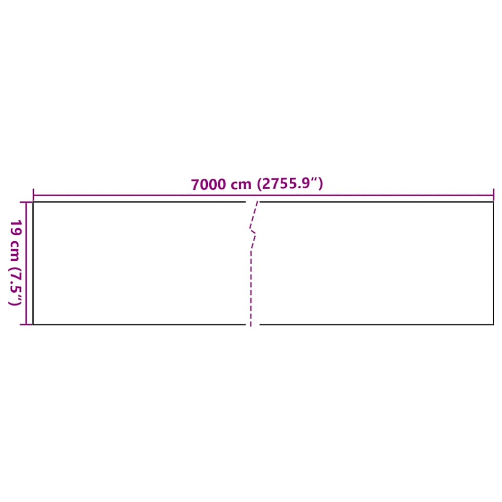 Vrtni zaslon za privatnost PVC 70 x 0,19 m zeleni