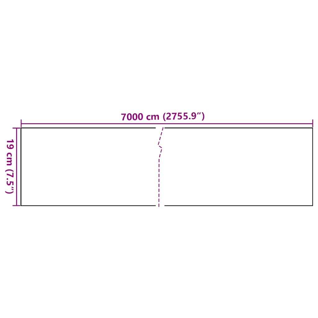 Vrtni zaslon za privatnost PVC 70 x 0,19 m smeđi