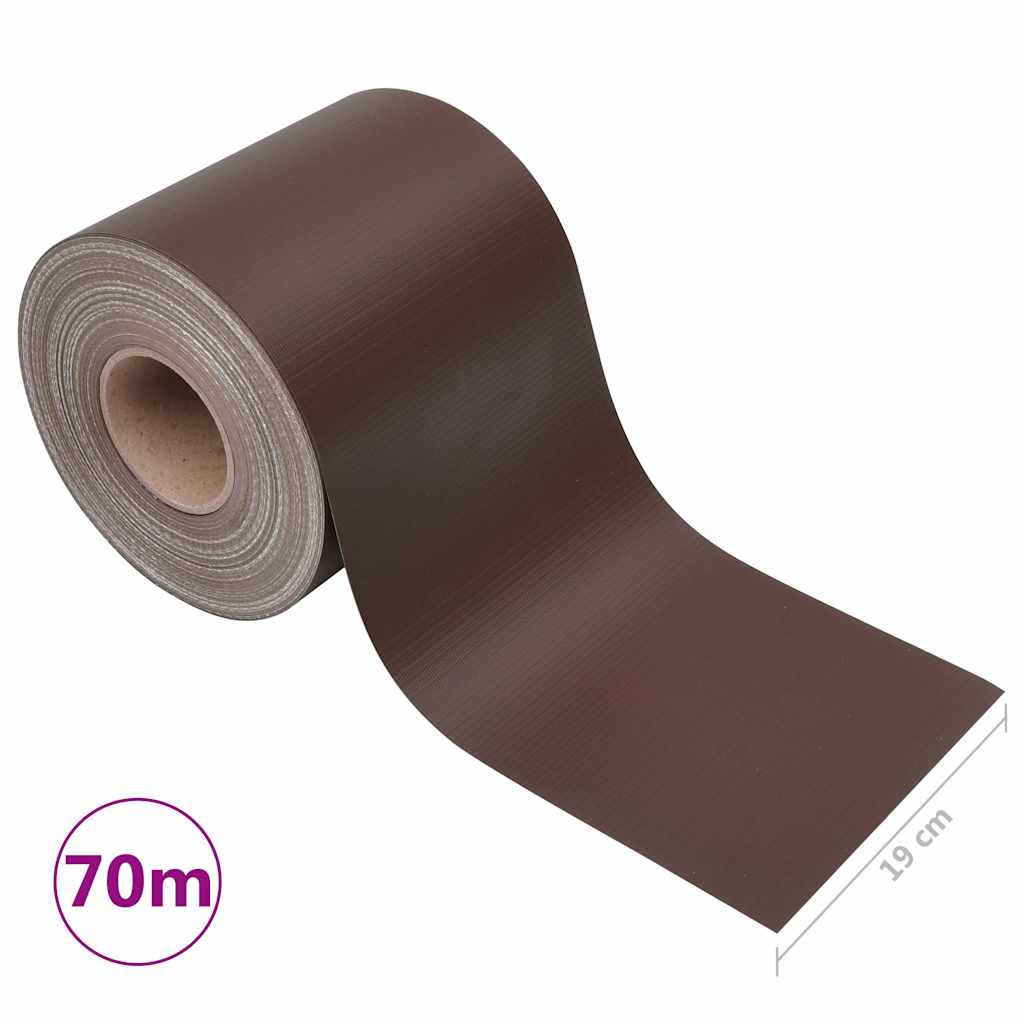 Vrtni zaslon za privatnost PVC 70 x 0,19 m smeđi