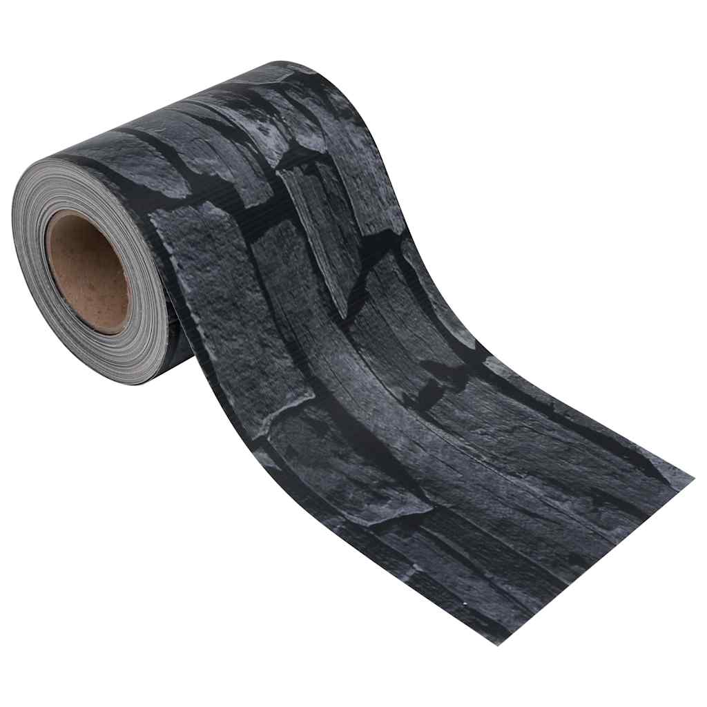 Vrtni zaslon za privatnost PVC 35 x 0,19 m sivi izgled kamena