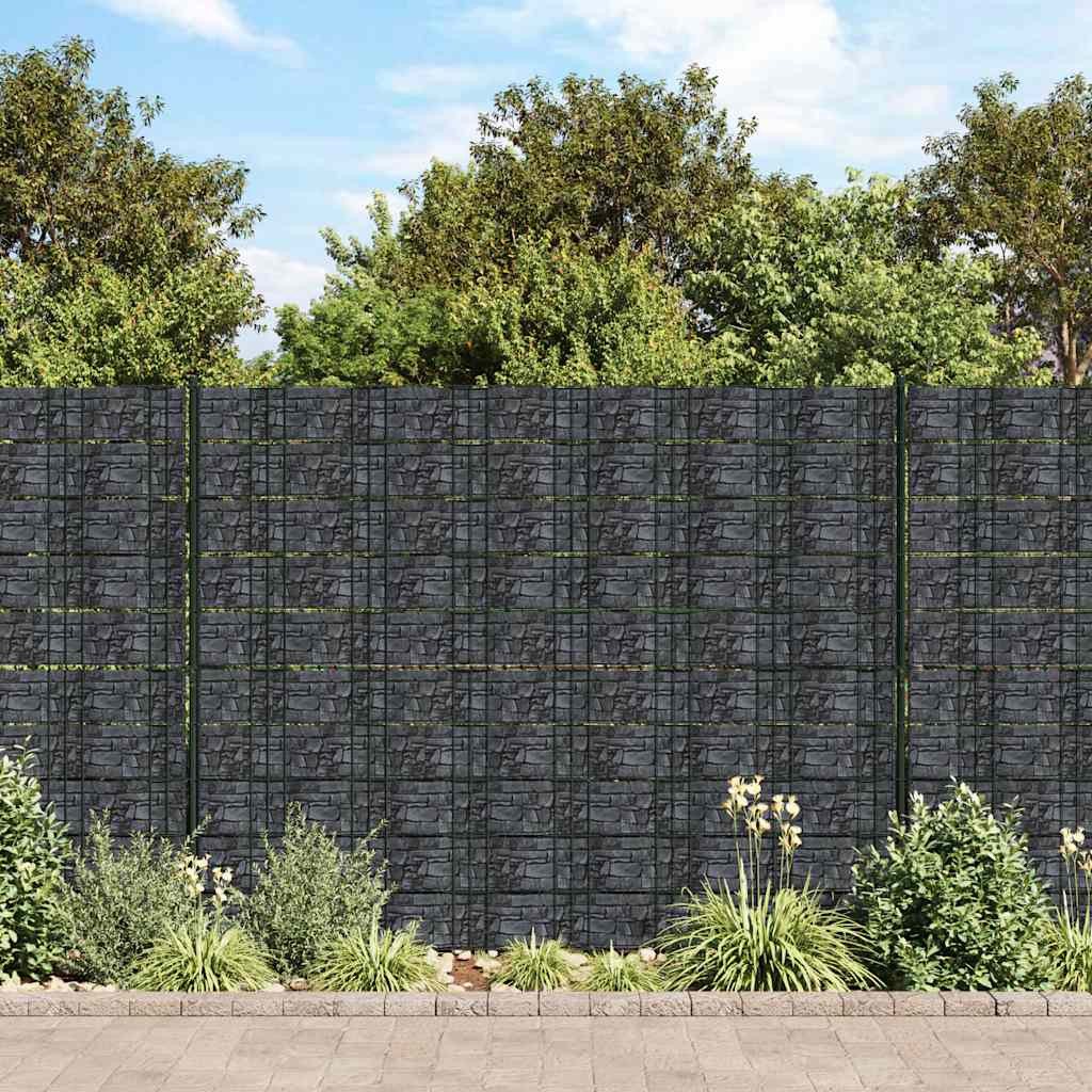 Vrtni zaslon za privatnost PVC 70 x 0,19 m sivi