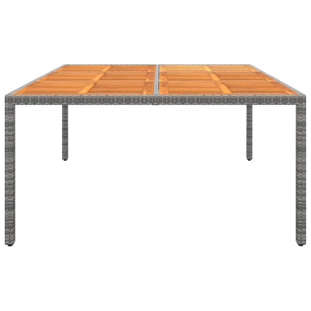Vrtni stol 200x150x75 cm od bagremovog drva i poliratana sivi