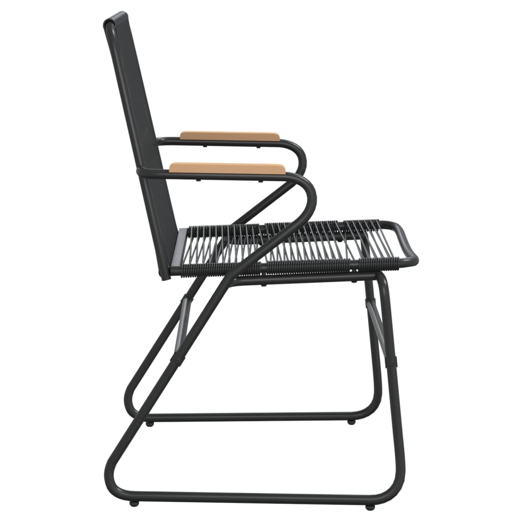 Vrtne stolice 2 kom crne 58 x 59 x 85,5 cm od PVC ratana
