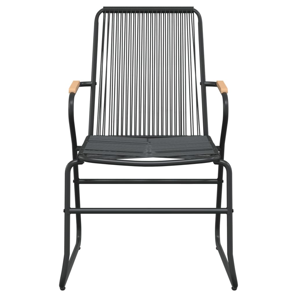 Vrtne stolice 4 kom crne 58 x 59 x 85,5 cm od PVC ratana