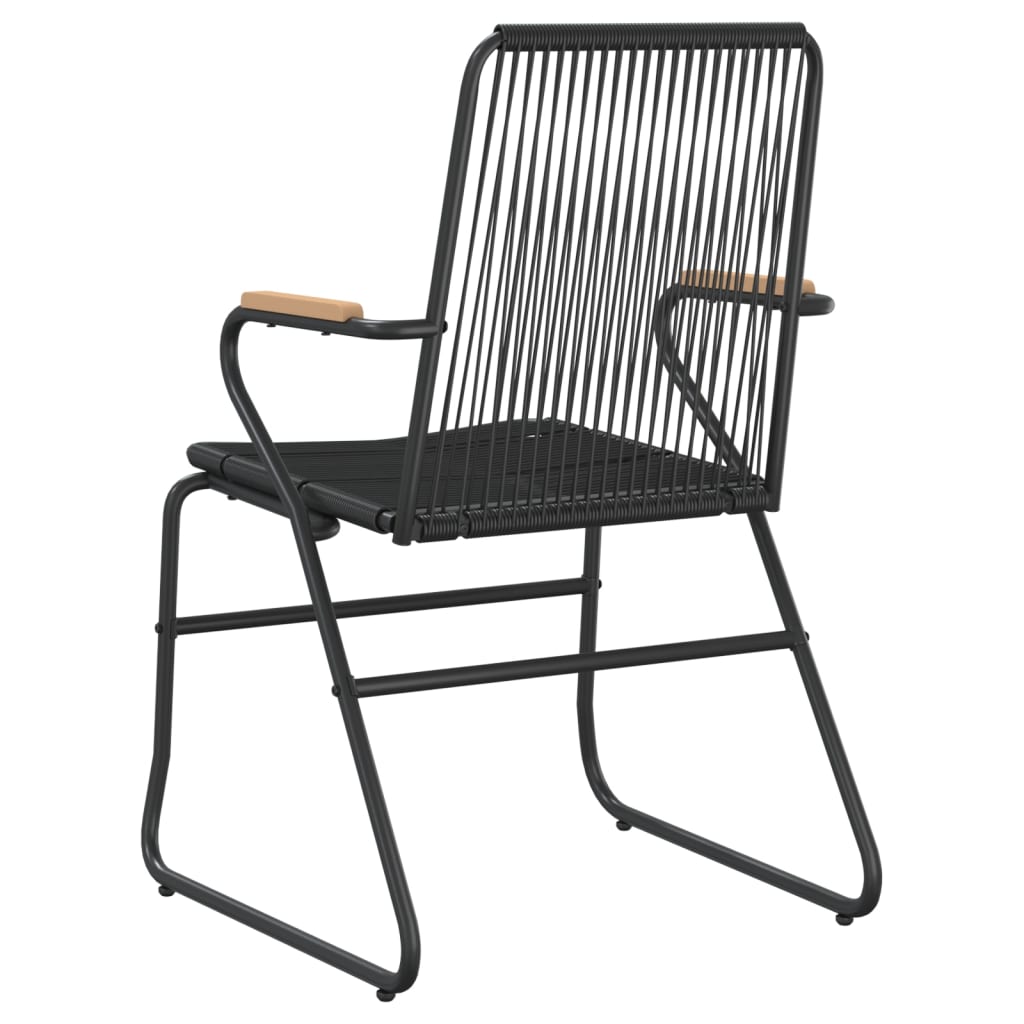 Vrtne stolice 4 kom crne 58 x 59 x 85,5 cm od PVC ratana