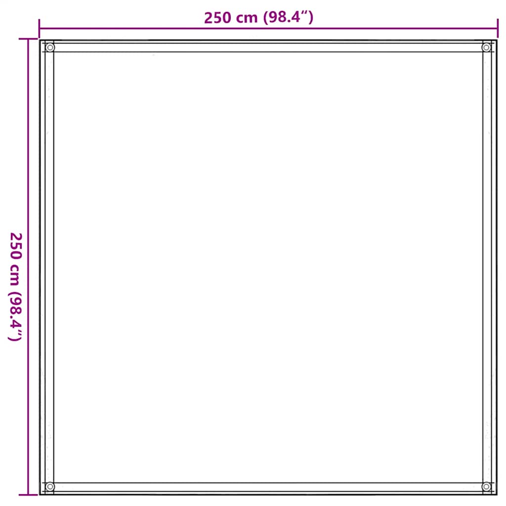 Tepih za šator 250 x 250 cm antracit HDPE