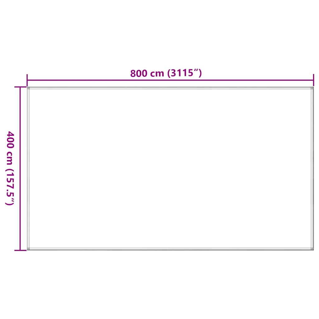 Tepih za šator 400 x 800 cm tamnozeleni HDPE