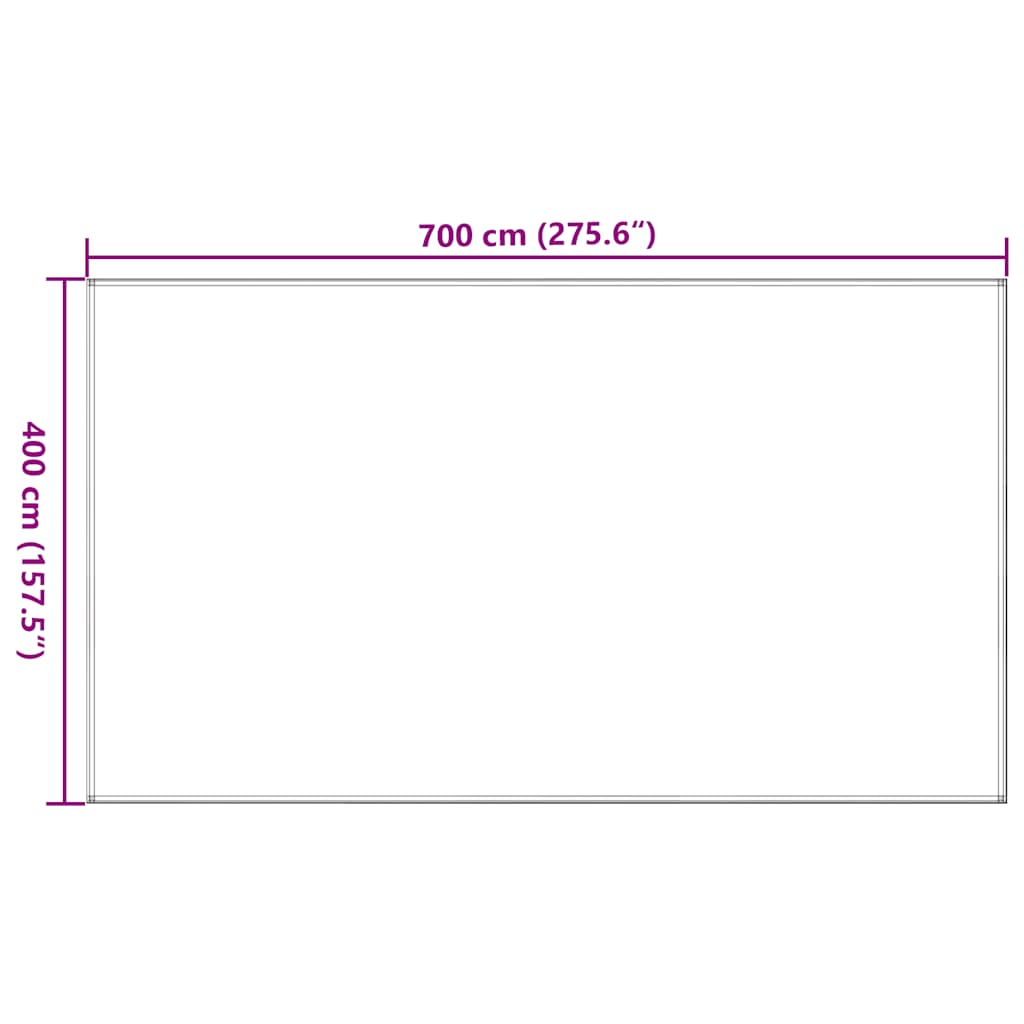 Tepih za šator smeđesivi 400 x 700 cm HDPE