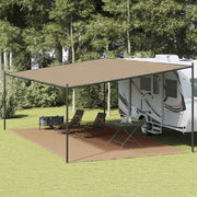 Tepih za šator smeđesivi 400 x 800 cm HDPE