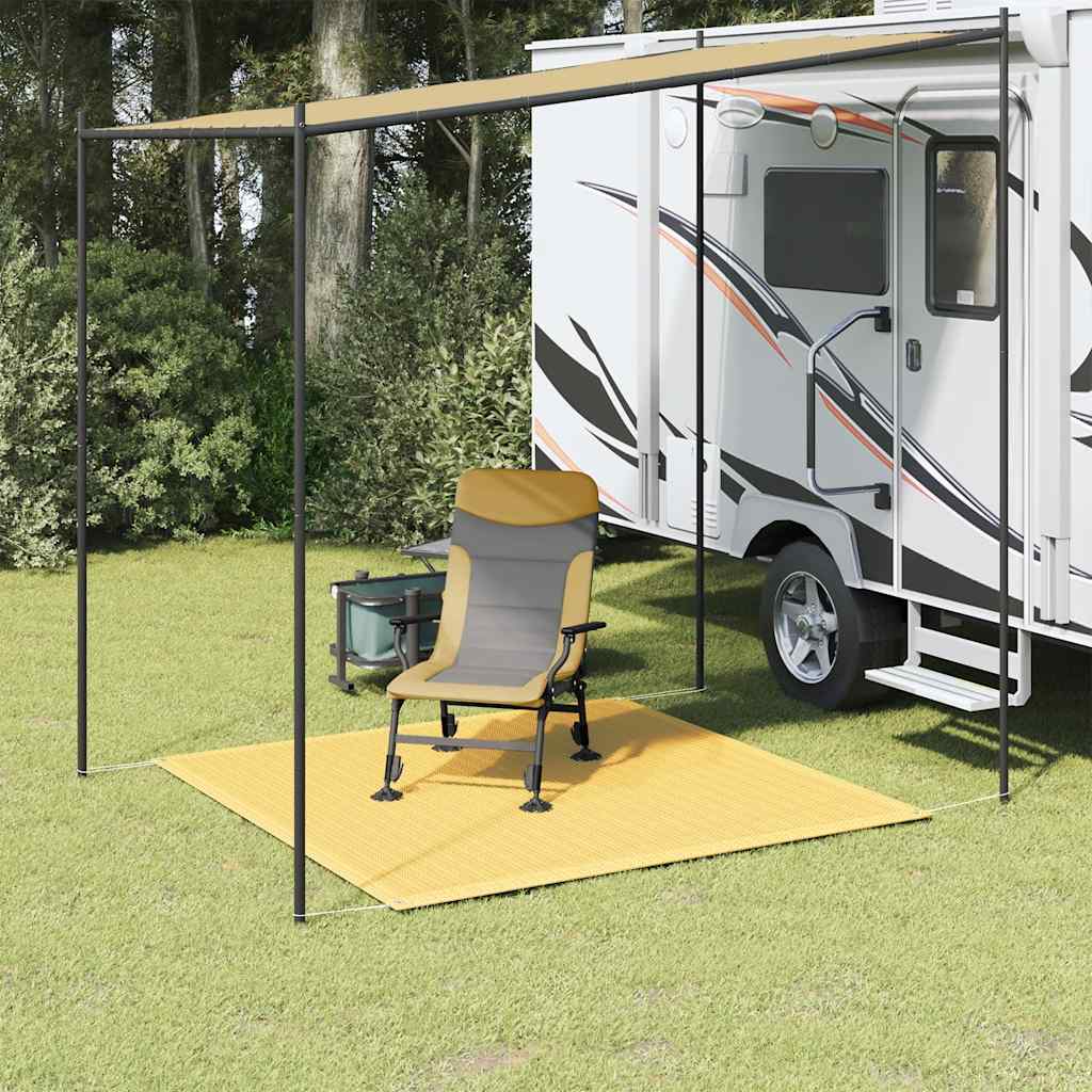 Tepih za šator bež 250 x 250 cm HDPE