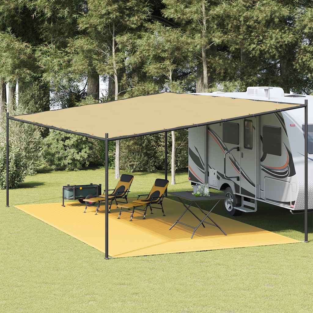 Tepih za šator bež 400 x 800 cm HDPE