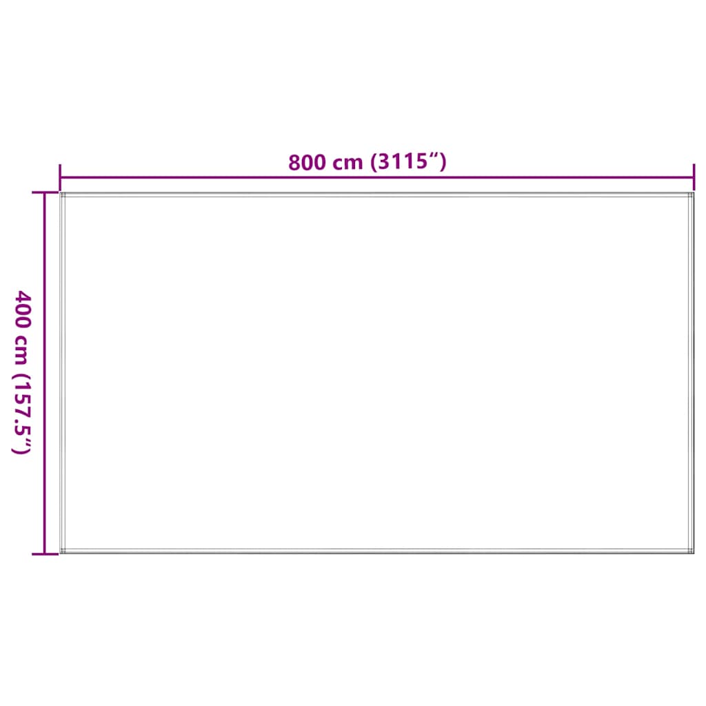 Tepih za šator 400 x 800 cm crni HDPE