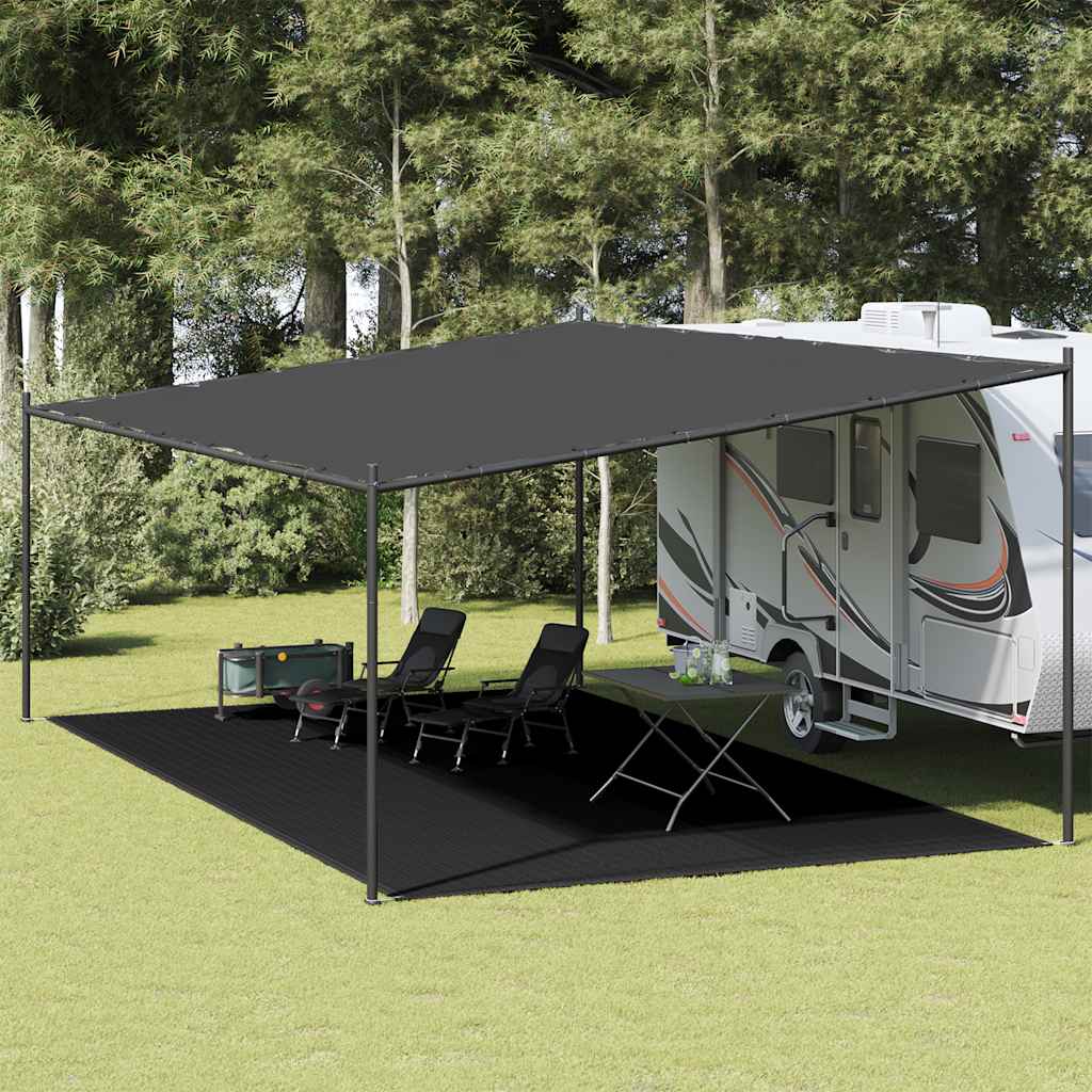 Tepih za šator 400 x 800 cm crni HDPE