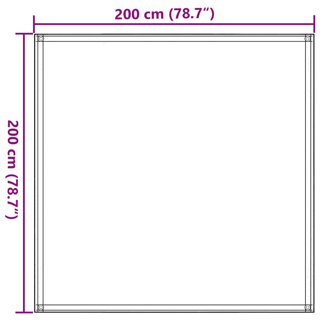 Tepih za šator 200 x 200 cm smeđi