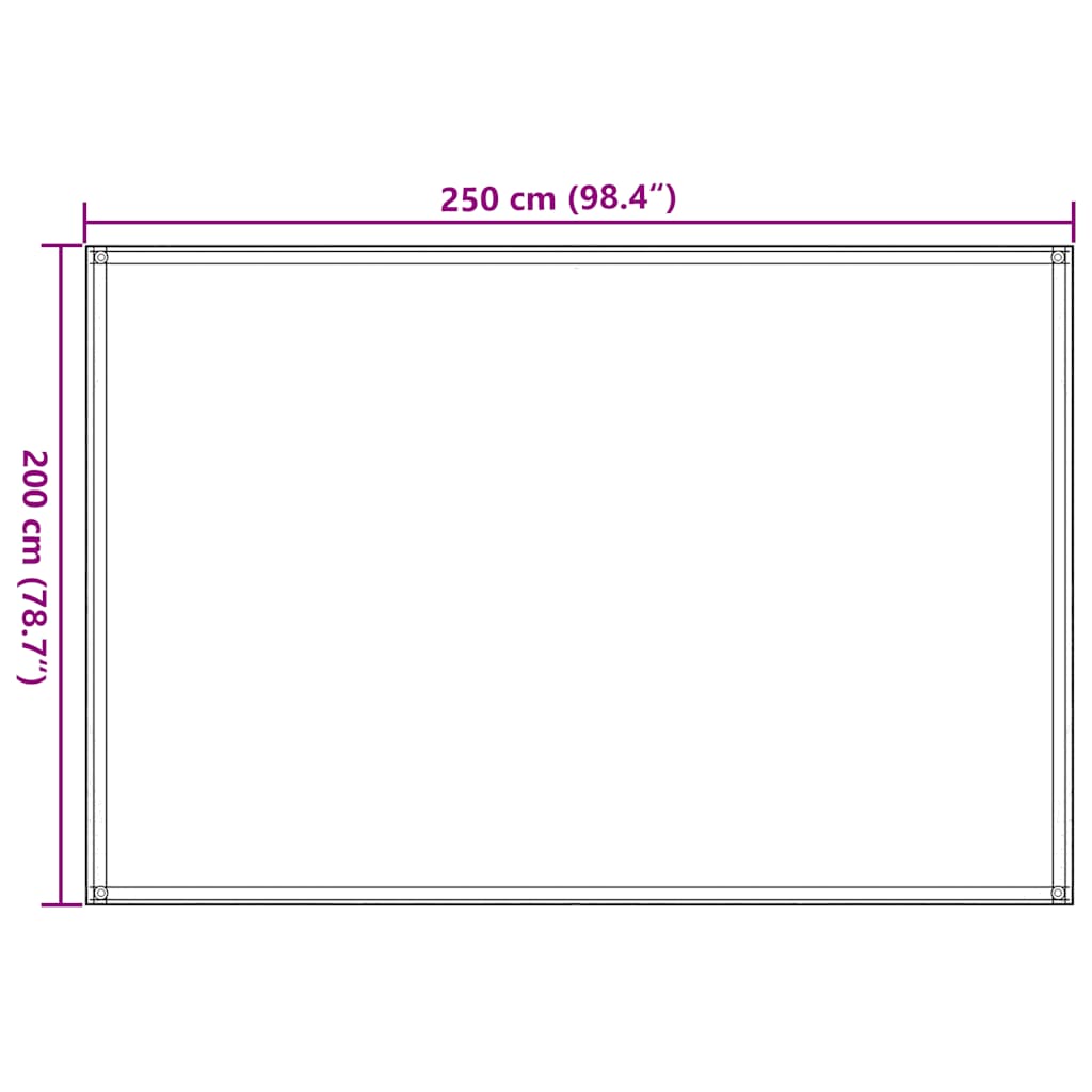 Tepih za šator 200 x 400 cm smeđi