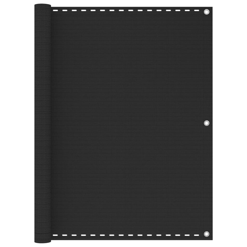 Balkonski zastor antracit 120 x 600 cm HDPE