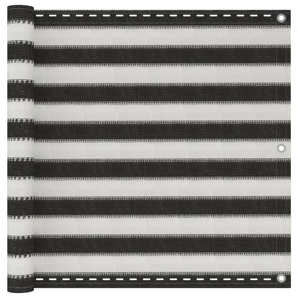 Balkonski zastor HDPE 90 x 500 cm antracit i bijeli