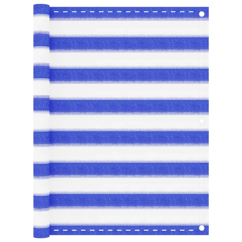 Balkonski zastor plavo-bijeli 90 x 400 cm HDPE