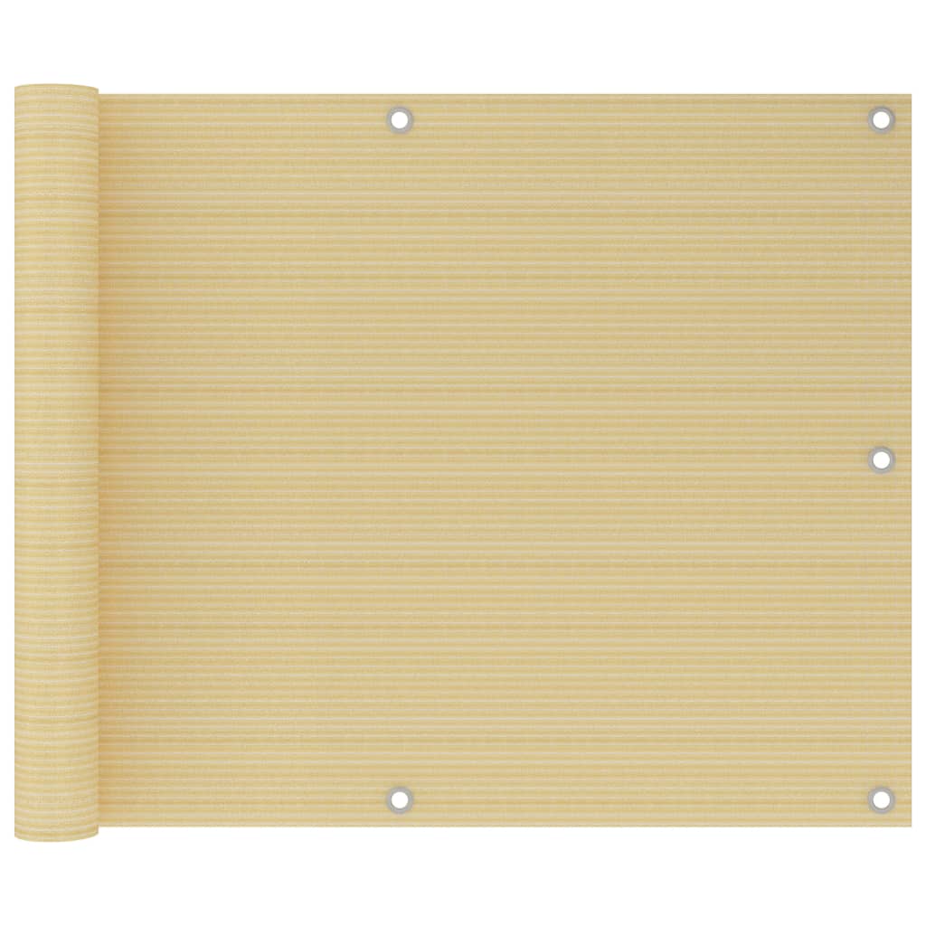 Balkonski zastor bež 75 x 600 cm HDPE