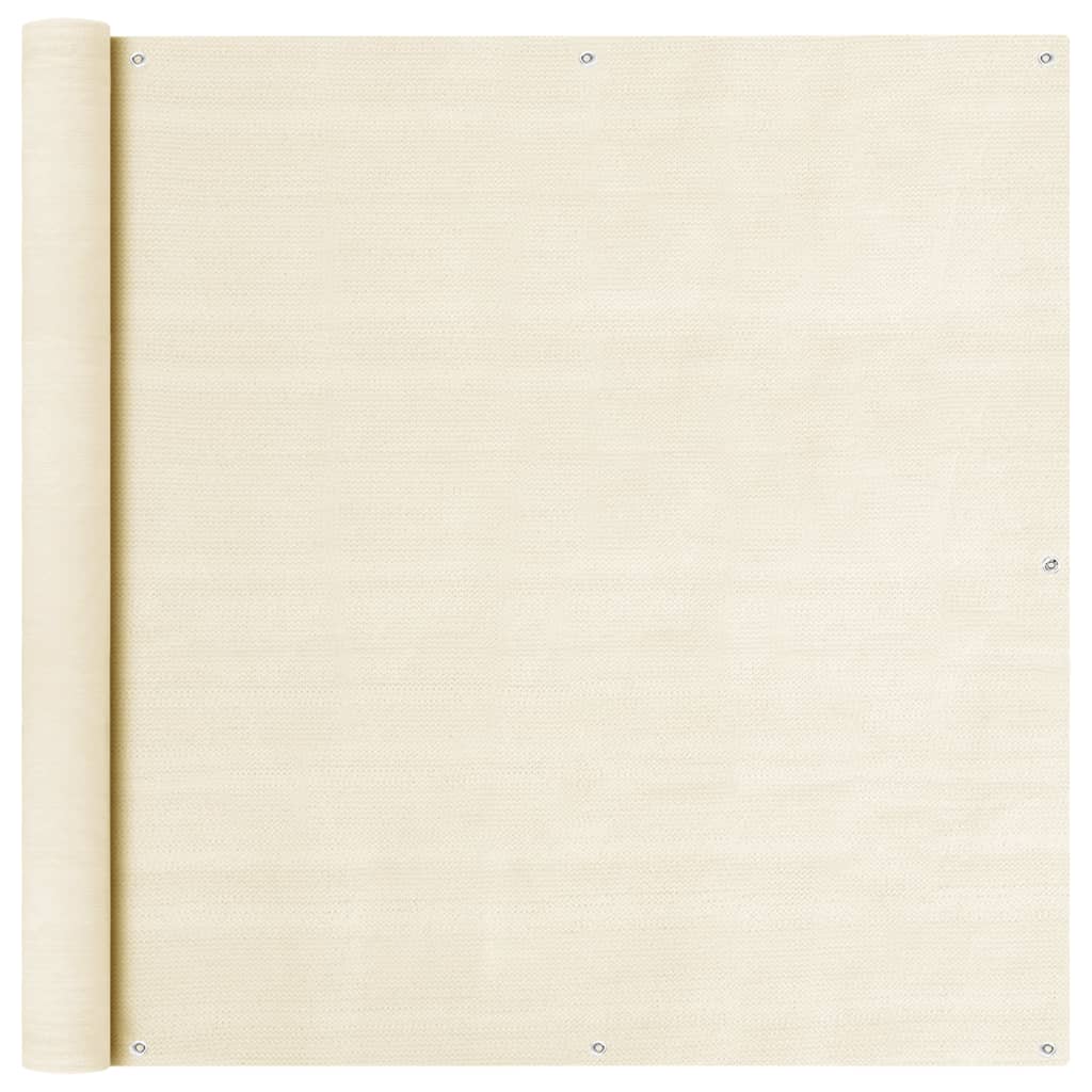 Balkonski zastor krem 120 x 400 cm HDPE