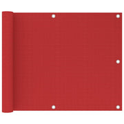 Balkonski zastor crveni 75 x 500 cm HDPE