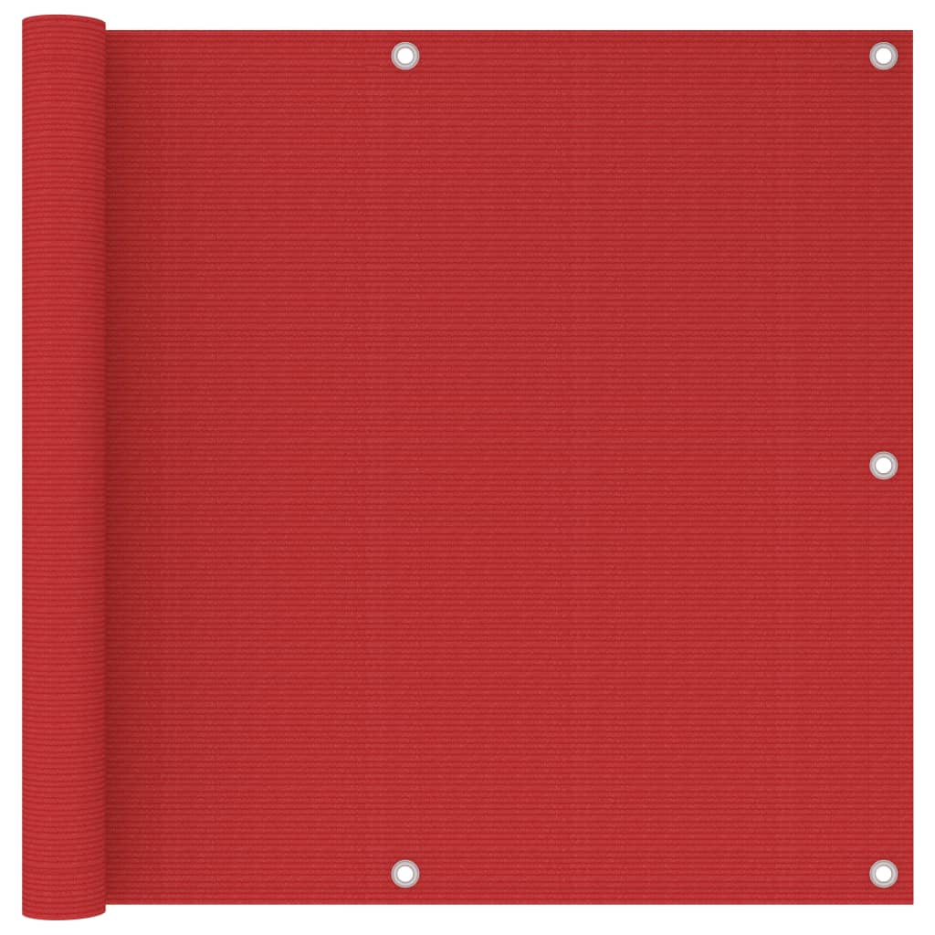 Balkonski zastor crveni 90 x 300 cm HDPE