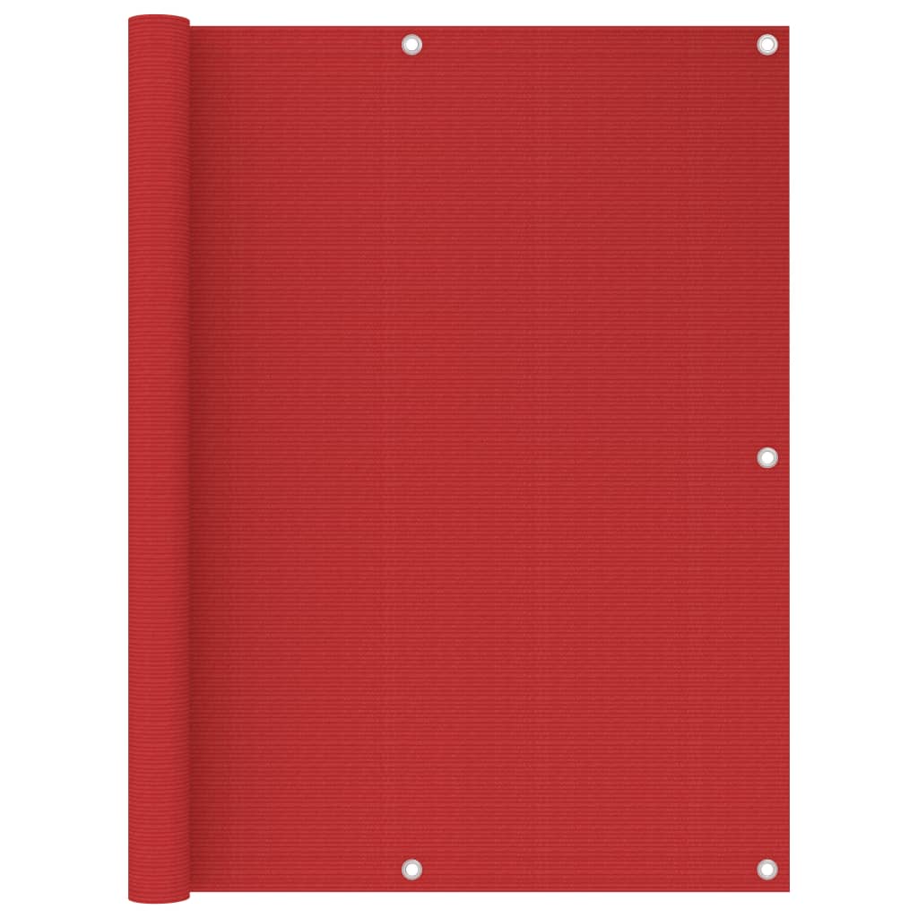 Balkonski zastor crveni 120 x 400 cm HDPE