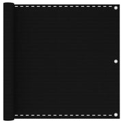 Balkonski zastor crni 90 x 500 cm HDPE