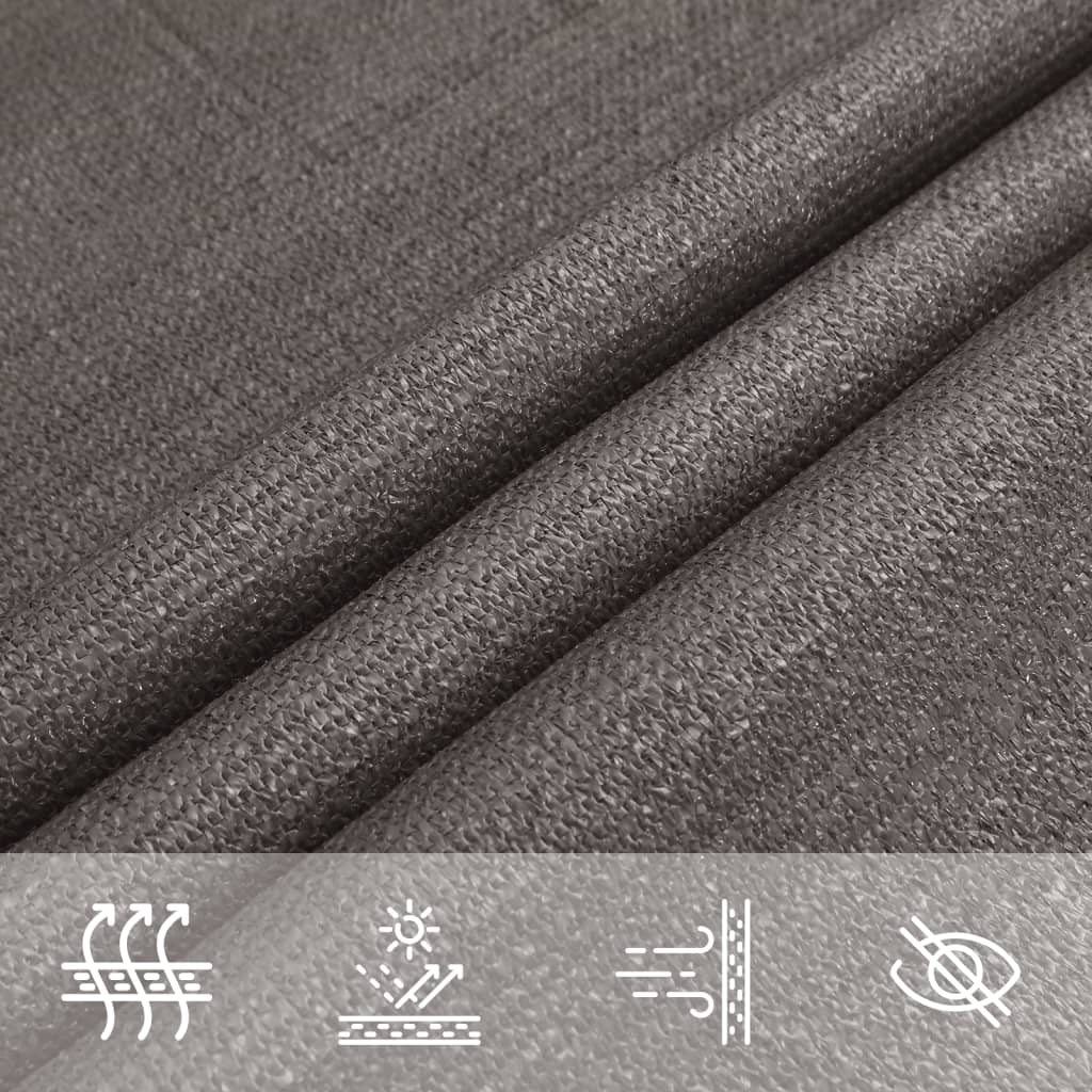 Jedro za zaštitu od sunca 160 g/m² antracit 2,5 x 5 m HDPE