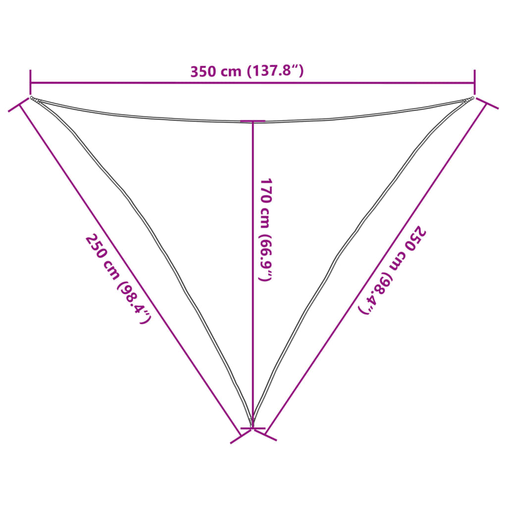 Jedro za zaštitu od sunca 160 g/m² antracit 2,5x2,5x3,5 m HDPE