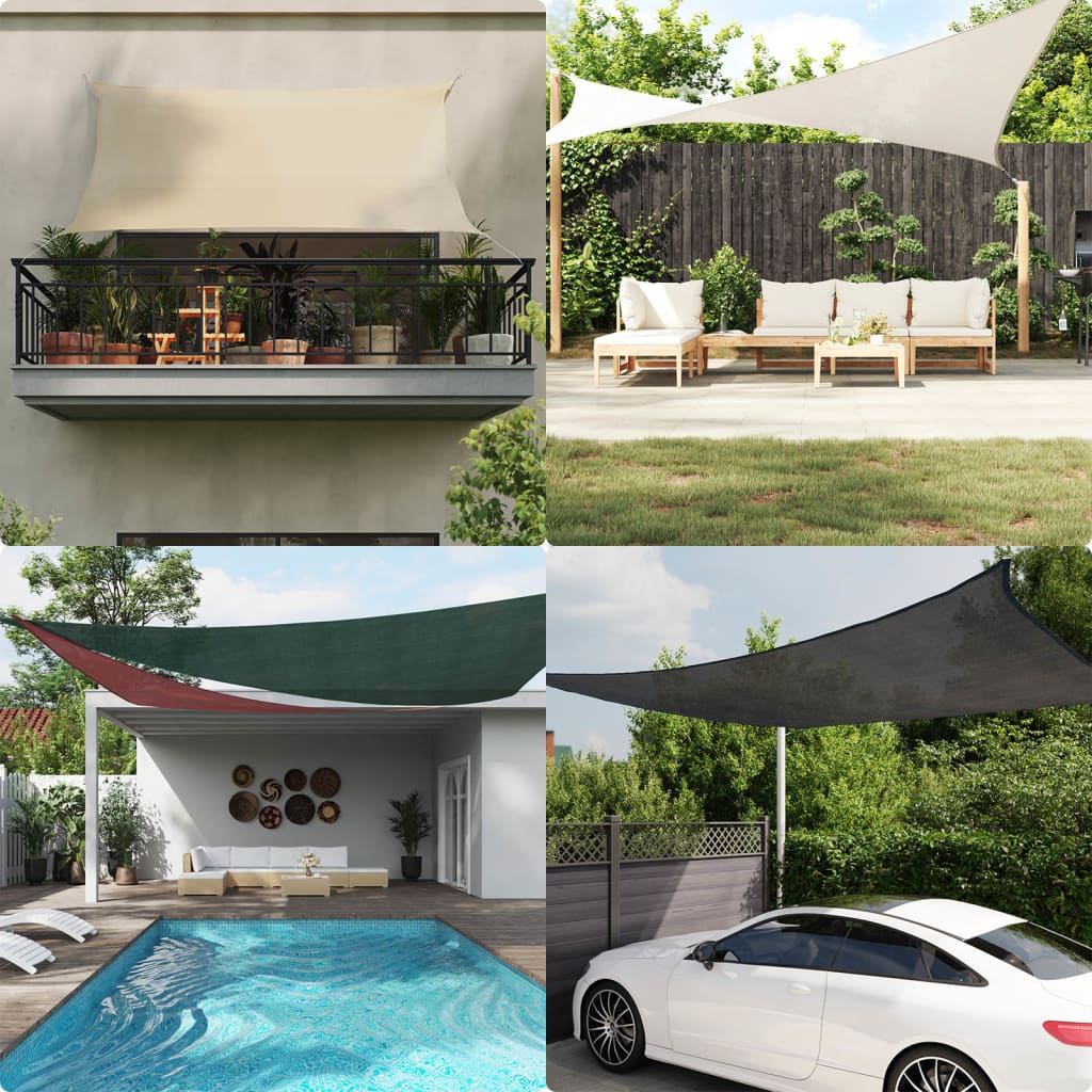 Jedro za zaštitu od sunca 160 g/m² bež 2,5 x 4 m HDPE