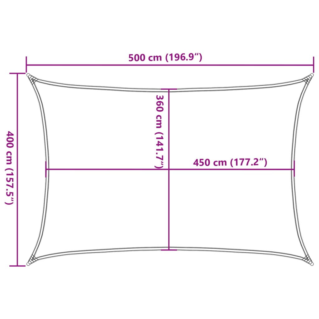 Jedro za zaštitu od sunca 160 g/m² bež 4 x 5 m HDPE