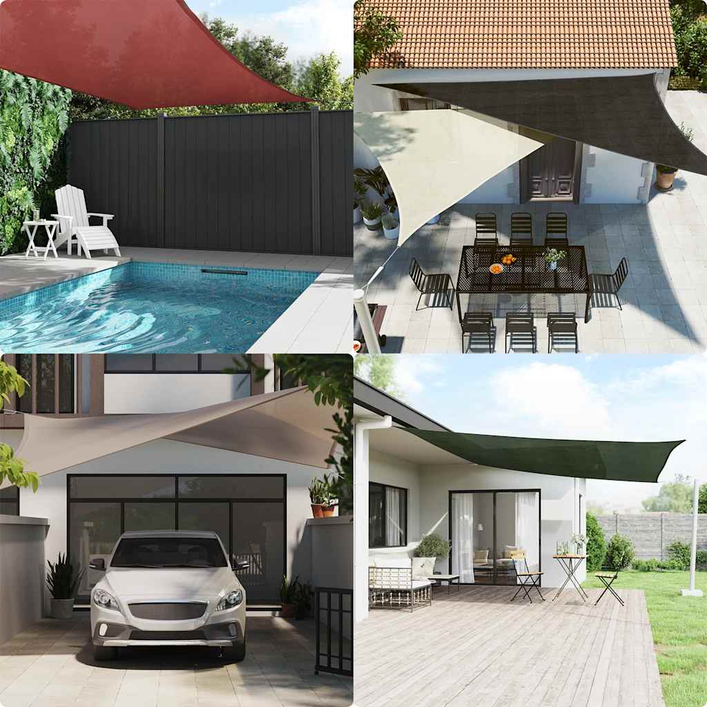 Jedro za zaštitu od sunca 160 g/m² bež 5 x 6 m HDPE