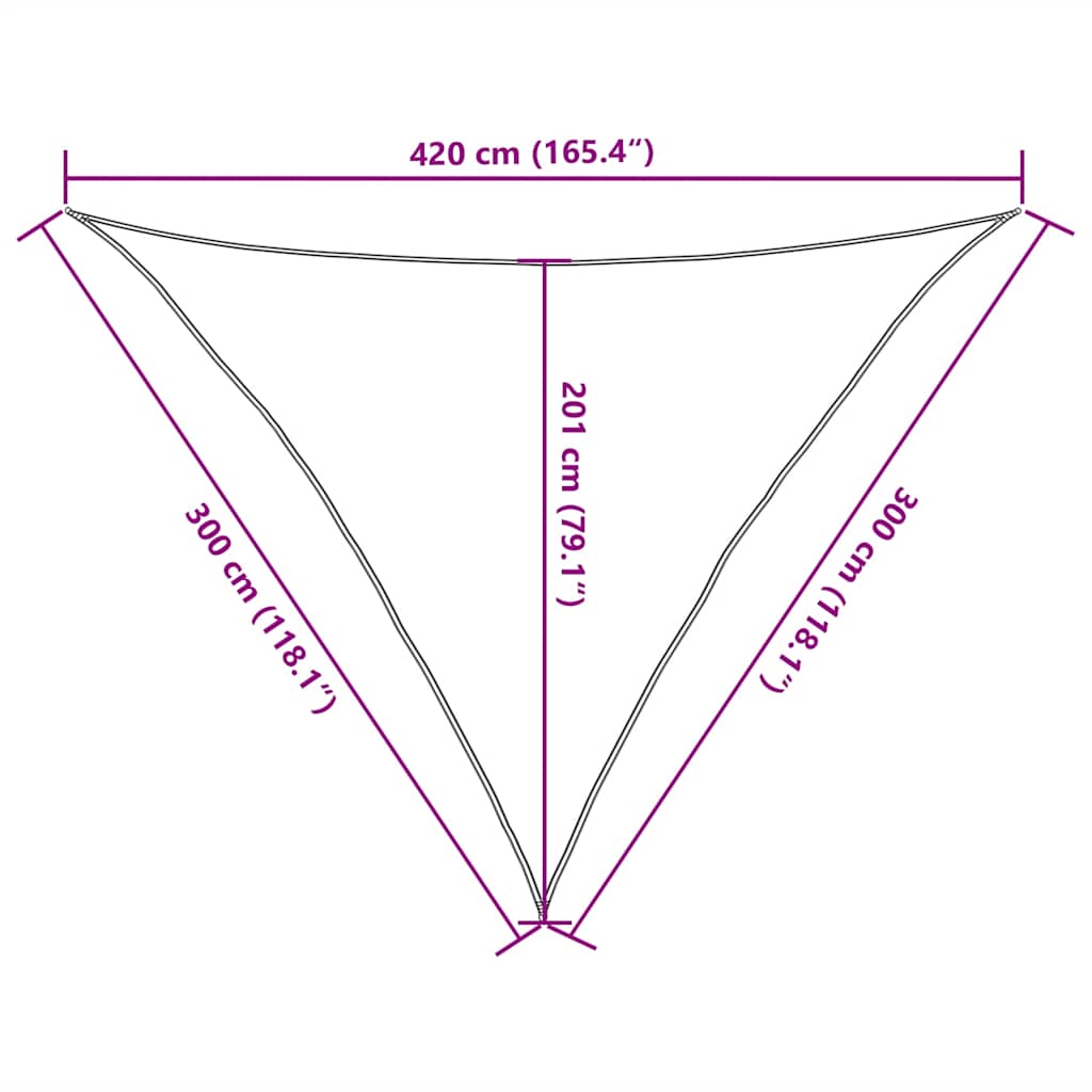 Jedro za zaštitu od sunca 160 g/m² bež 3 x 3 x 4,2 m HDPE