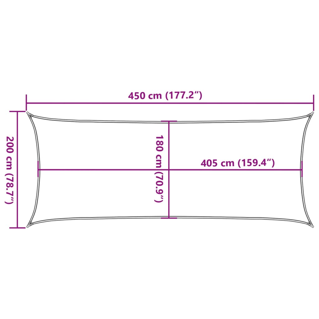 Jedro za zaštitu od sunca 160 g/m² krem 2 x 4,5 m HDPE