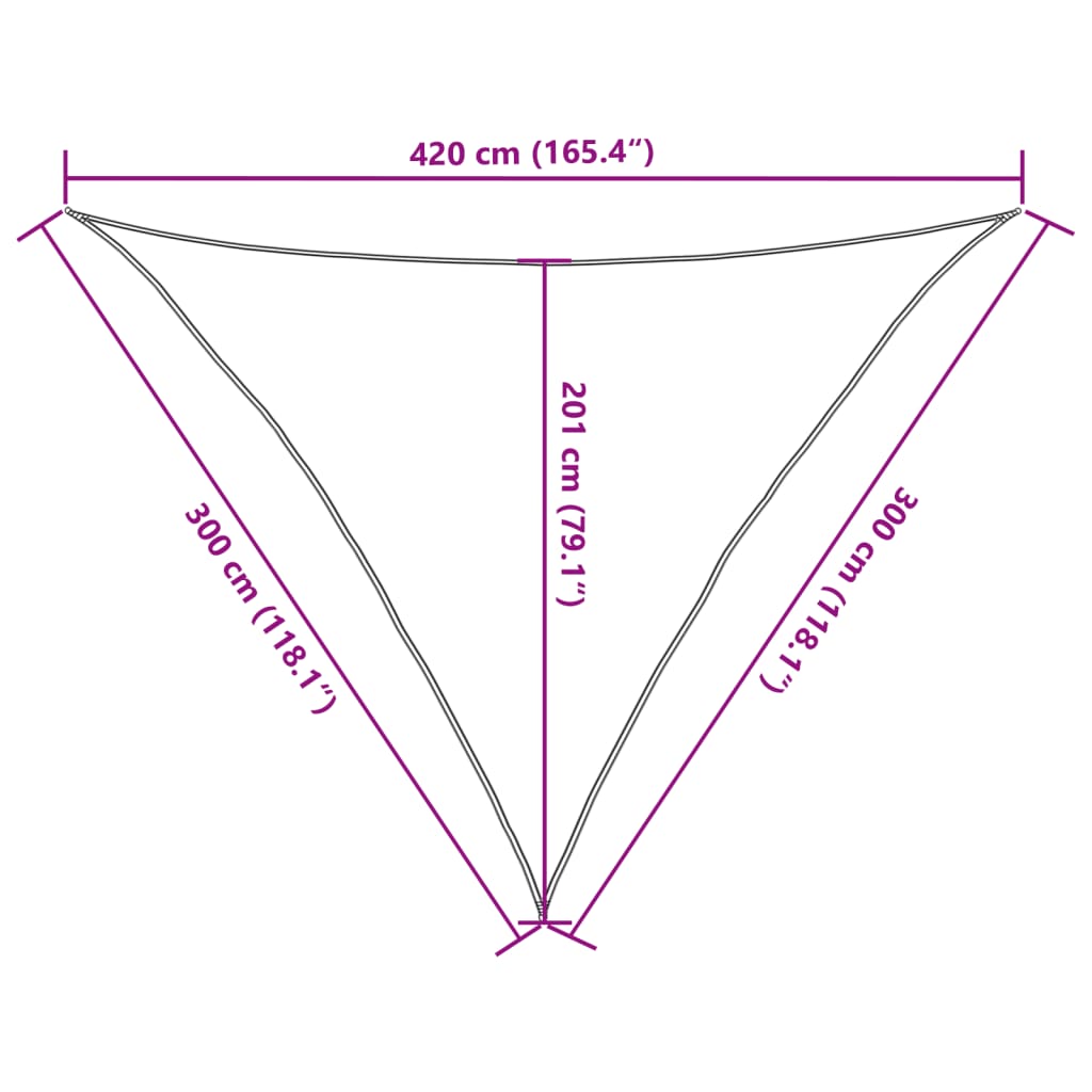 Jedro za zaštitu od sunca 160 g/m² krem 3 x 3 x 4,2 m HDPE