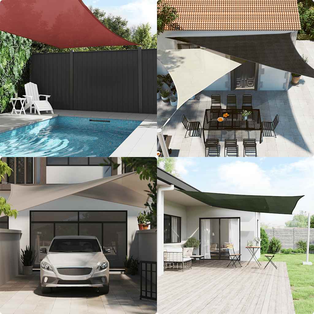 Jedro za zaštitu od sunca 160 g/m² bijelo 3 x 3 m HDPE