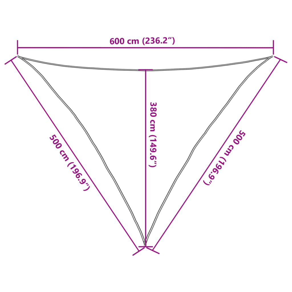 Jedro za zaštitu od sunca 160 g/m² bijelo 5 x 5 x 6 m HDPE