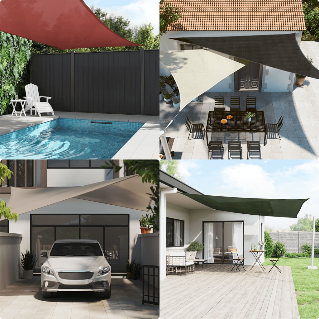 Jedro za zaštitu od sunca 160 g/m² bijelo 3/4 x 3 m HDPE